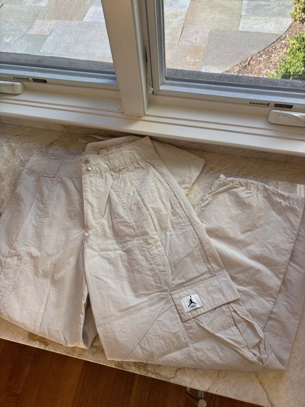 Jordan Beige Cargo Parachute Trousers with Jumpman Patch